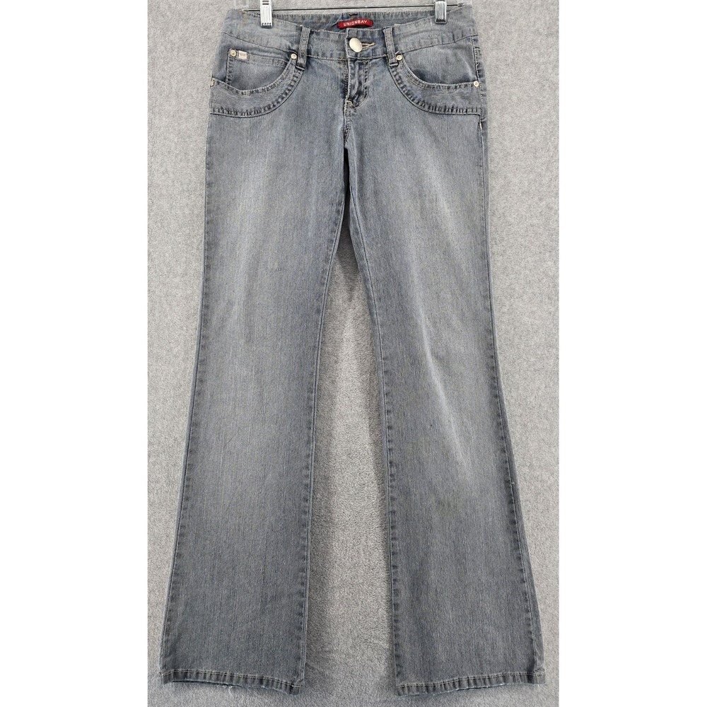 UNIONBAY Women's Boot Cut Jeans in Faded Gray Blue